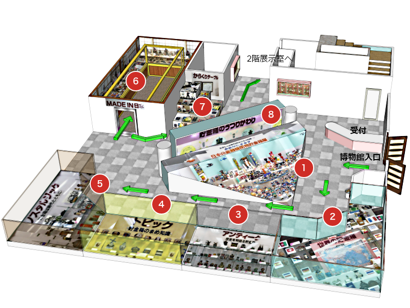 貯金箱博物館 1階図