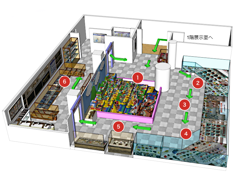 貯金箱博物館 2階図